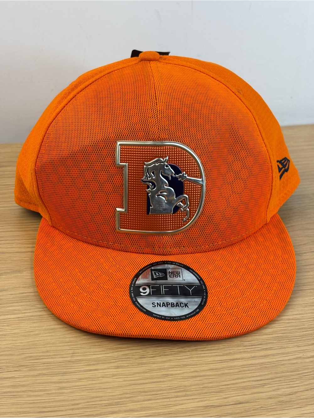 Men's New Era Orange Denver Broncos 2017 Color Rush 9FIFTY SnapBack Hat NWT